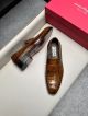 Ferragamo Man Brown  Calfskin Business Leather Shoes 042899 (3)_th.jpg